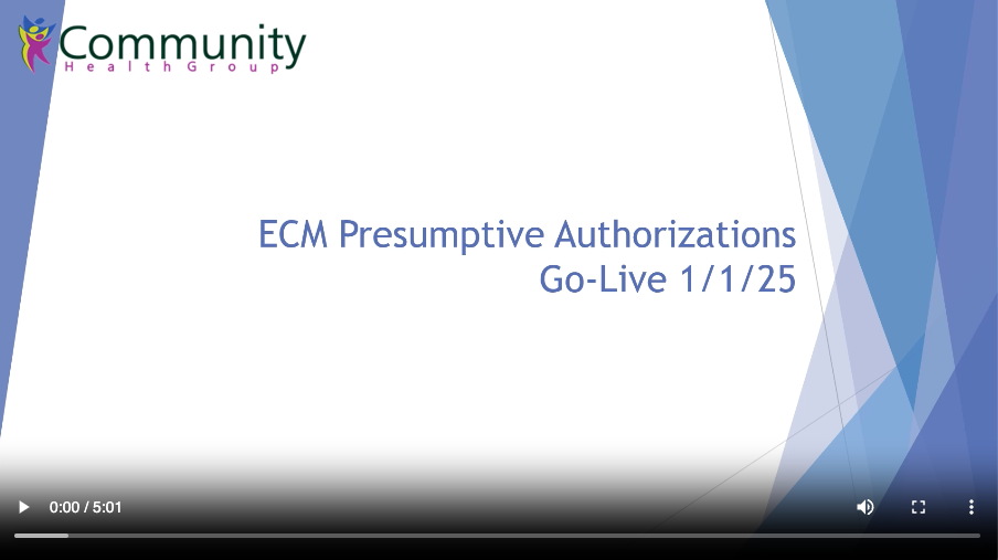 ECM Presumptive Authorizations